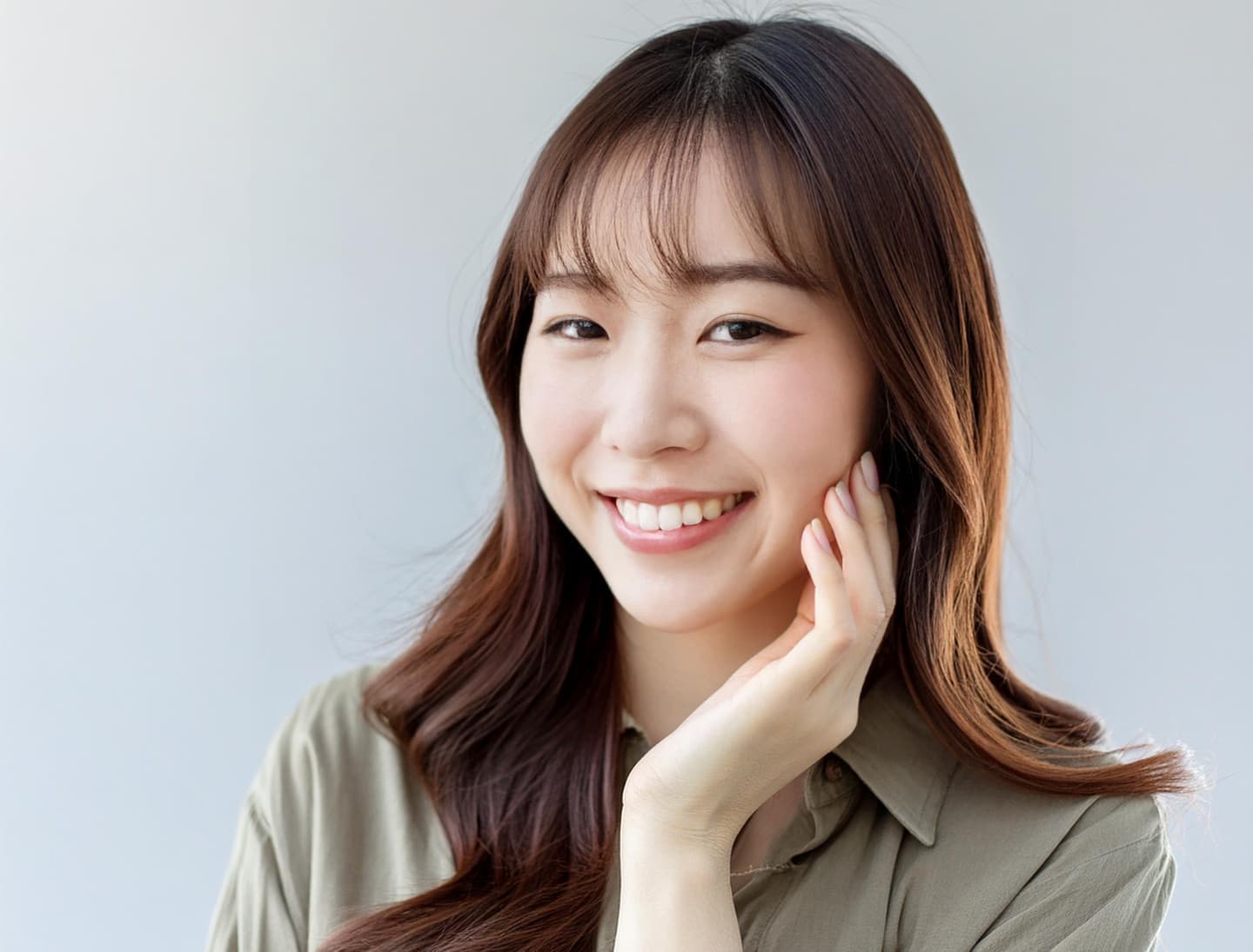 笑顔の女性